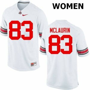 NCAA Ohio State Buckeyes Women's #83 Terry McLaurin White Nike Football College Jersey ASF0445YB